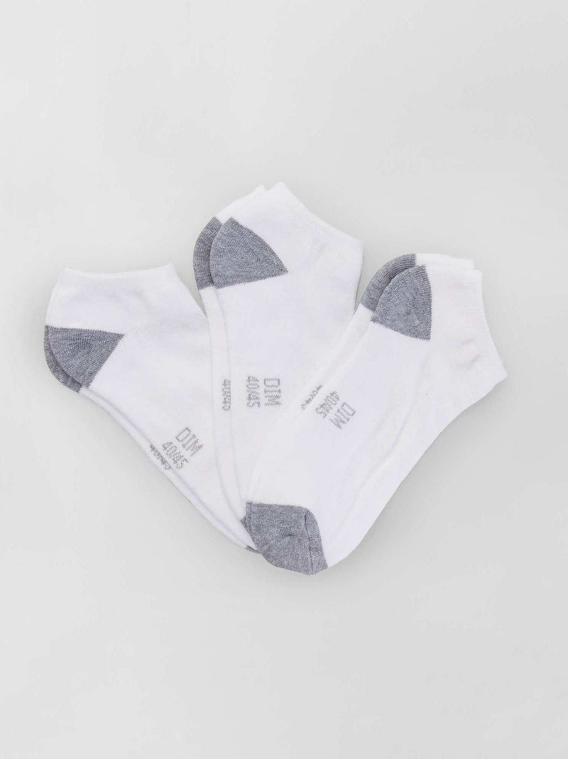 Pack de 3 pares de calcetines cortos 'DIM' BLANCO - Kiabi