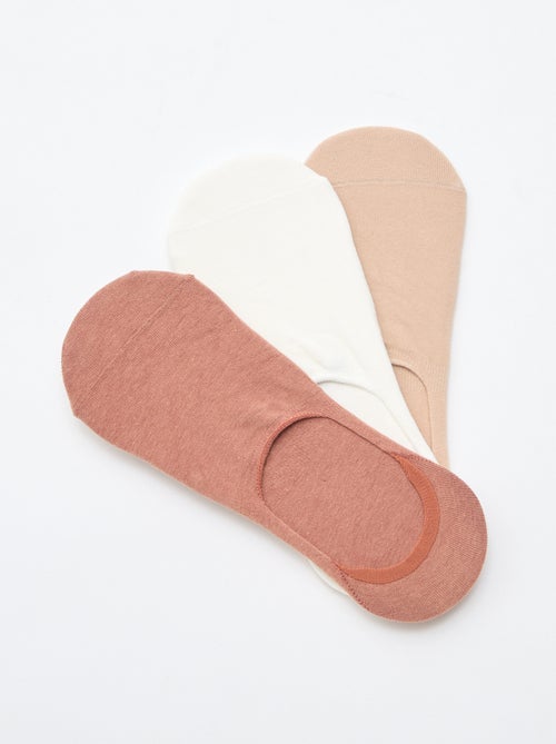 Pack de 3 pares de calcetines de algodón liso - Kiabi