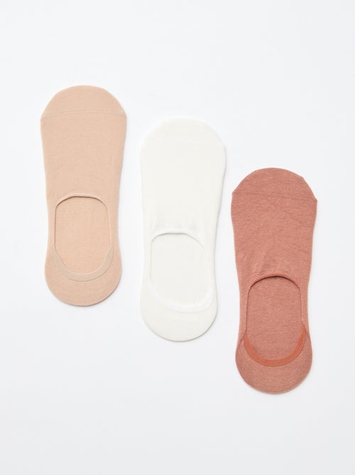 Pack de 3 pares de calcetines de algodón liso - Kiabi