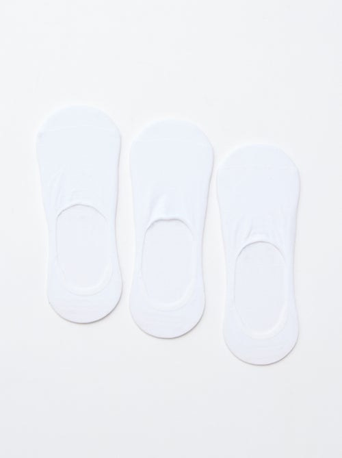 Pack de 3 pares de calcetines de algodón liso - Kiabi