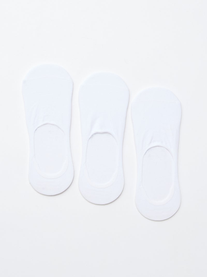 Pack de 3 pares de calcetines de algodón liso Gris - Kiabi