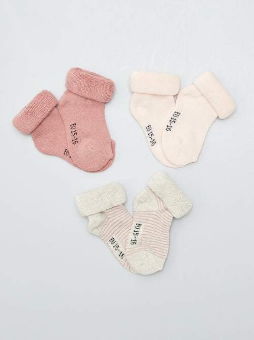 Pack de 3 pares de calcetines de bebé - Kiabi