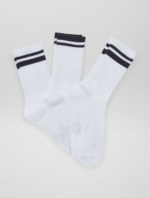 Pack de 3 pares de calcetines de canalé - Kiabi