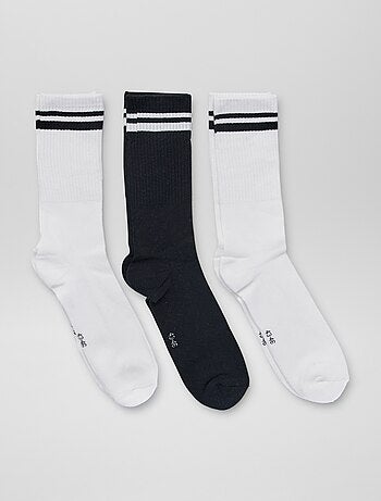 Pack de 3 pares de calcetines de canalé - Kiabi