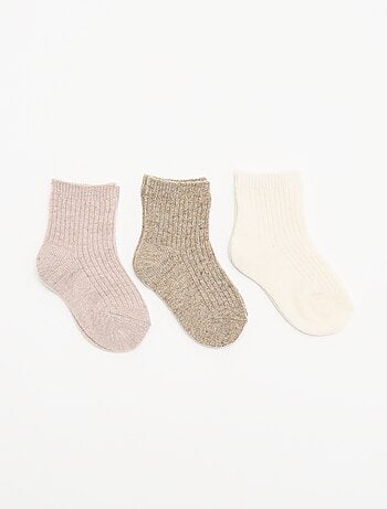 Pack de 3 pares de calcetines de canalé