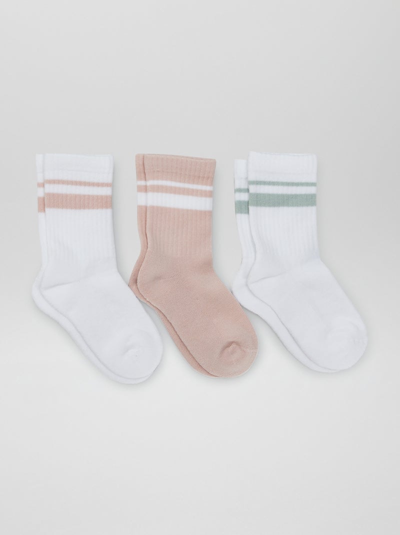 Pack de 3 pares de calcetines de deporte BLANCO - Kiabi