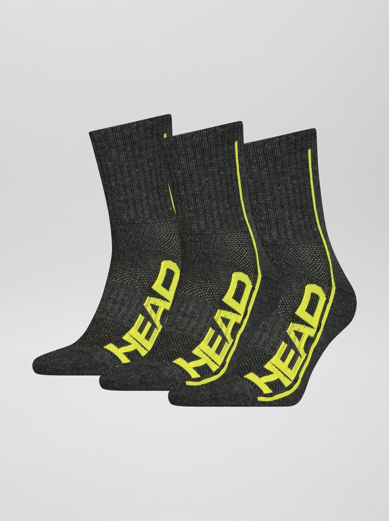 Pack de 3 pares de calcetines de deporte GRIS - Kiabi