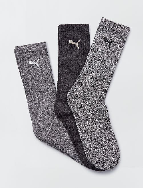 Pack de 3 pares de calcetines de deporte 'Puma'                                                                 GRIS 
