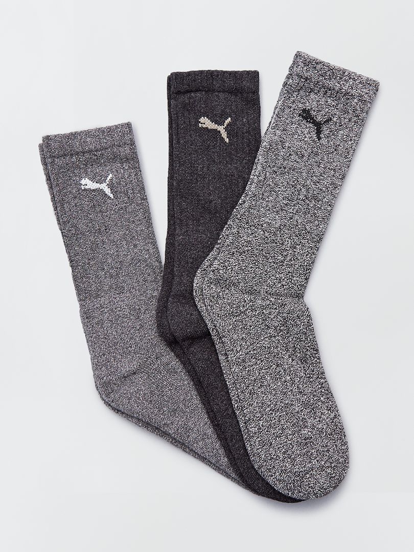 Pack de 3 pares de calcetines de deporte 'Puma' GRIS - Kiabi