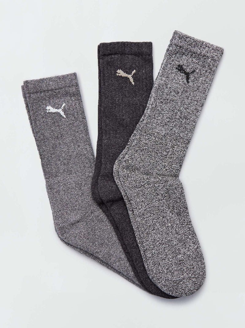 Pack de 3 pares de calcetines de deporte 'Puma' GRIS - Kiabi