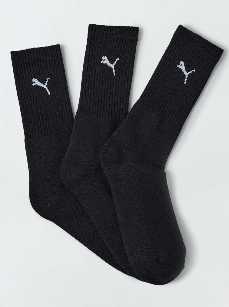 Pack de 3 pares de calcetines de deporte 'Puma' negro - Kiabi