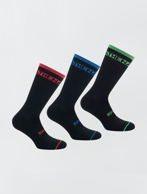 Pack de 3 pares de calcetines de largo medio 'Athena' - Kiabi