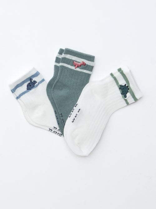 Pack de 3 pares de calcetines de punto elástico - Kiabi Pack de 3 pares de calcetines de punto elástico - Kiabi