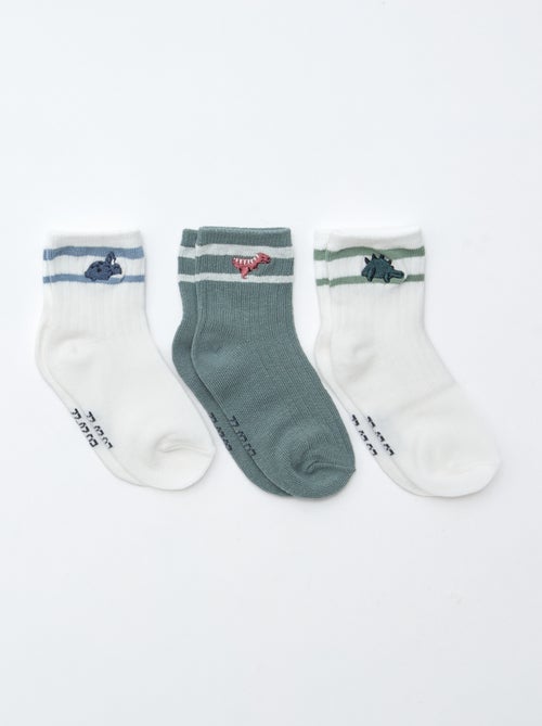 Pack de 3 pares de calcetines de punto elástico - Kiabi Pack de 3 pares de calcetines de punto elástico - Kiabi