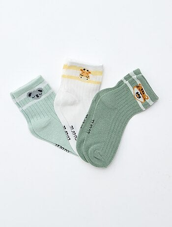 Pack de 3 pares de calcetines de punto elástico