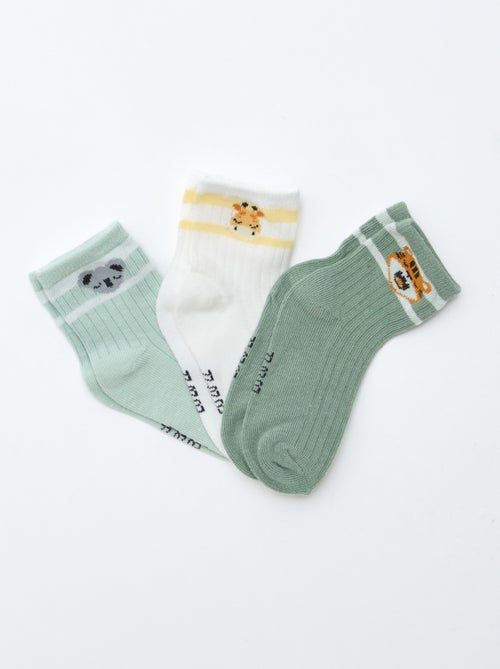 Pack de 3 pares de calcetines de punto elástico - Kiabi