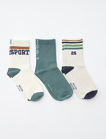 Pack de 3 pares de calcetines de tennis