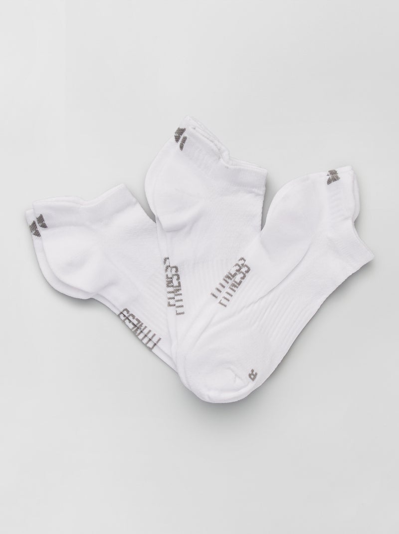 Pack de 3 pares de calcetines deportivos blanco - Kiabi