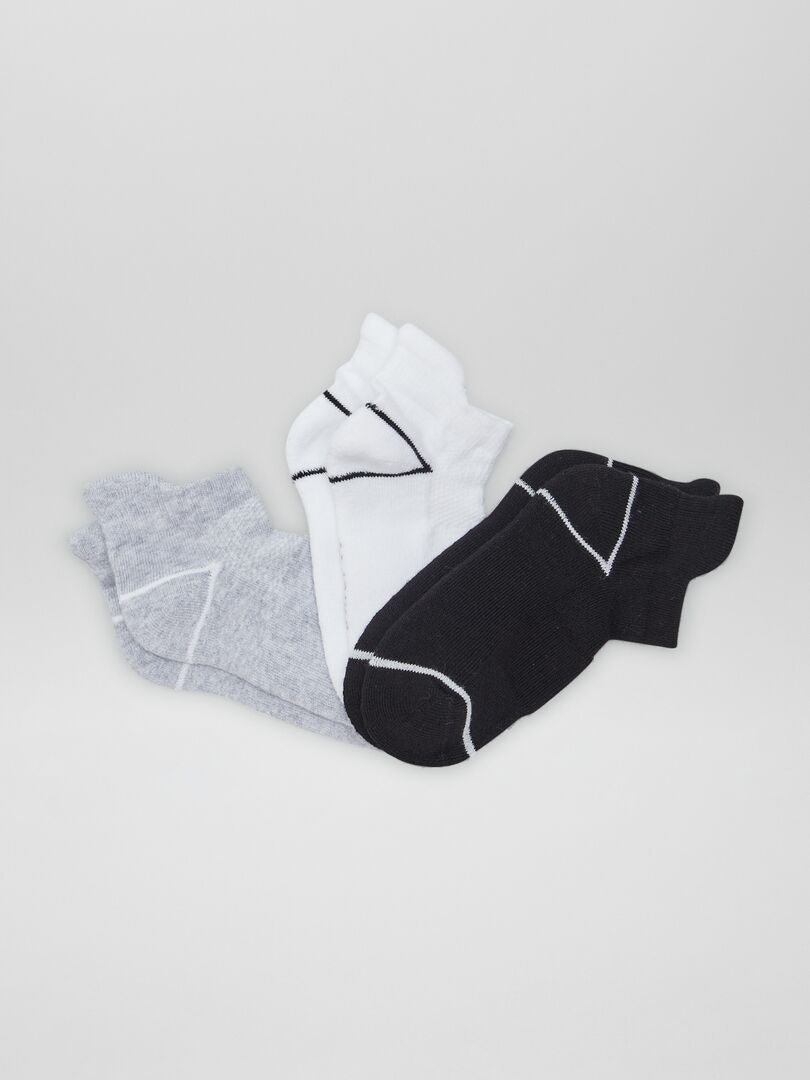 Pack de 3 pares de calcetines tobilleros - GRIS - Kiabi - 6.00€