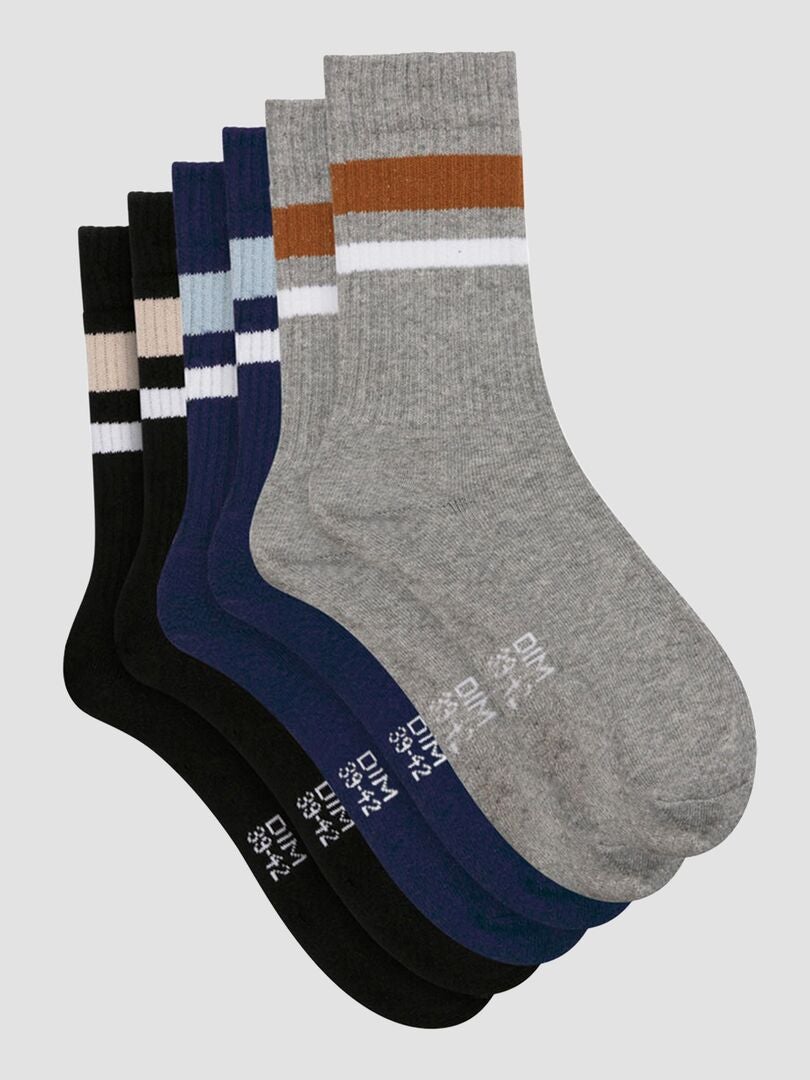 Pack de 3 pares de calcetines 'DIM' GRIS - Kiabi