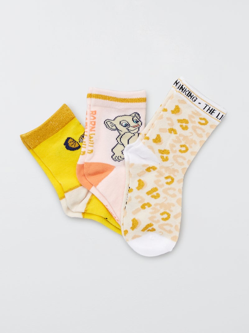 Pack de 3 pares de calcetines 'Disney' BEIGE - Kiabi