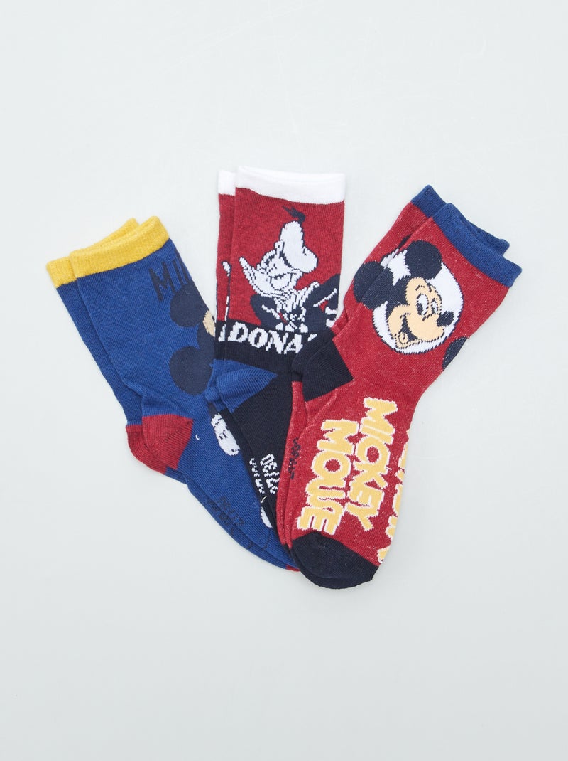 Pack de 3 pares de calcetines 'Disney' ROJO - Kiabi