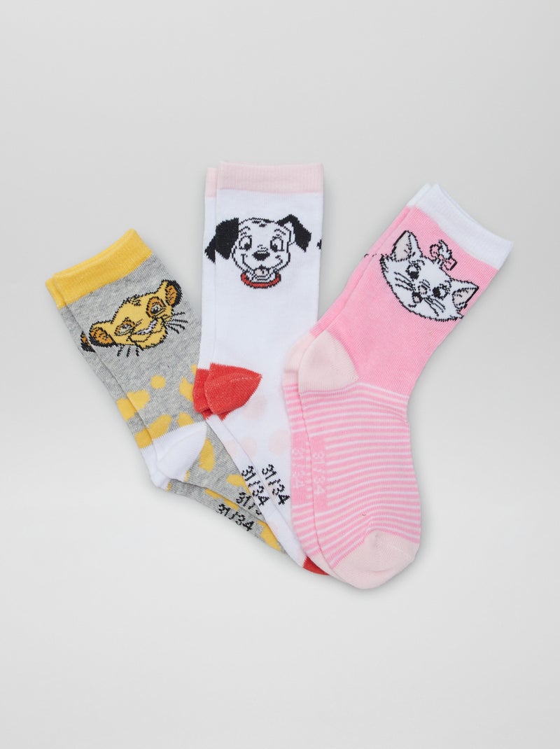 Pack de 3 pares de calcetines 'Disney' ROSA - Kiabi
