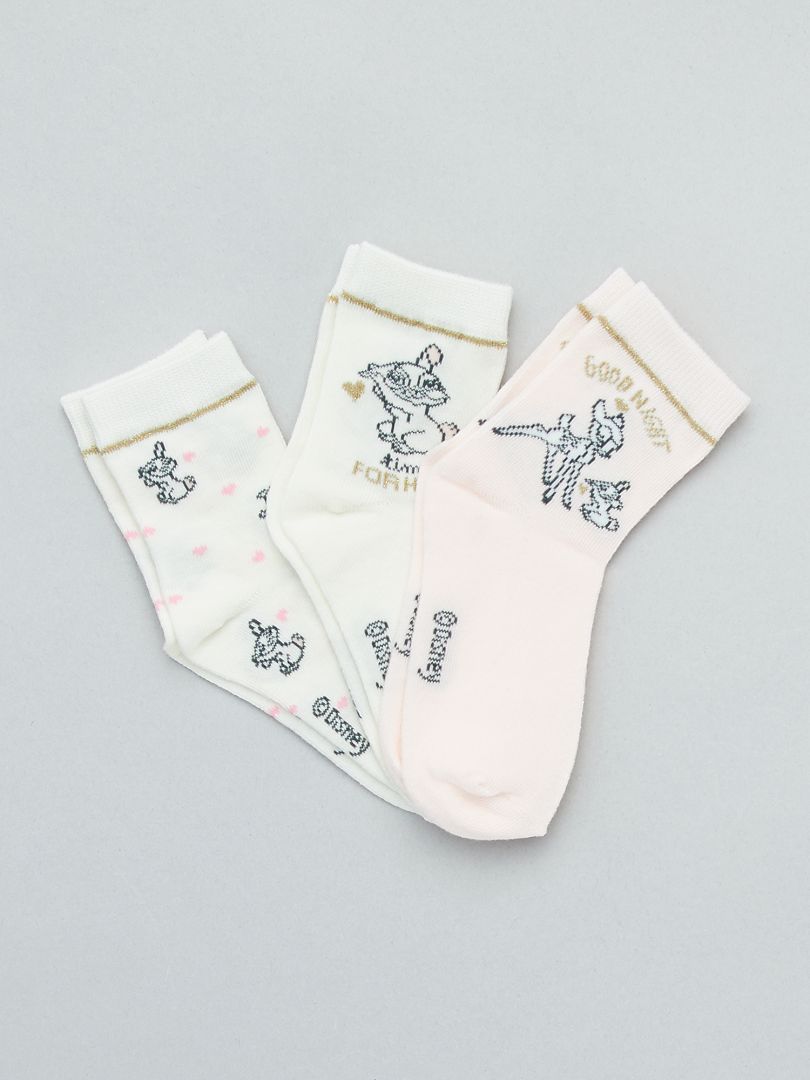 Pack de 3 pares de calcetines 'Disney' ROSA - Kiabi