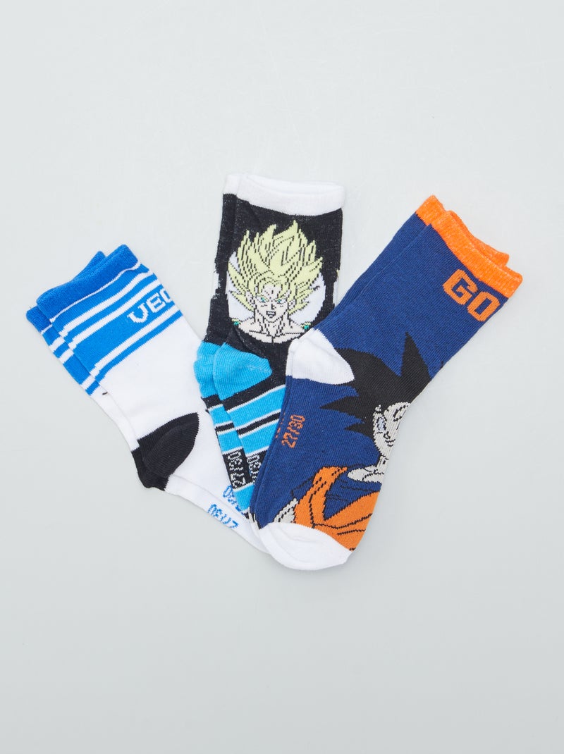 Pack de 3 pares de calcetines 'Dragon Ball Z' AZUL - Kiabi
