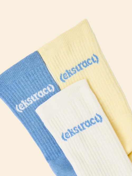 Pack de 3 pares de calcetines (ekstract) antideslizantes de algodón - Kiabi