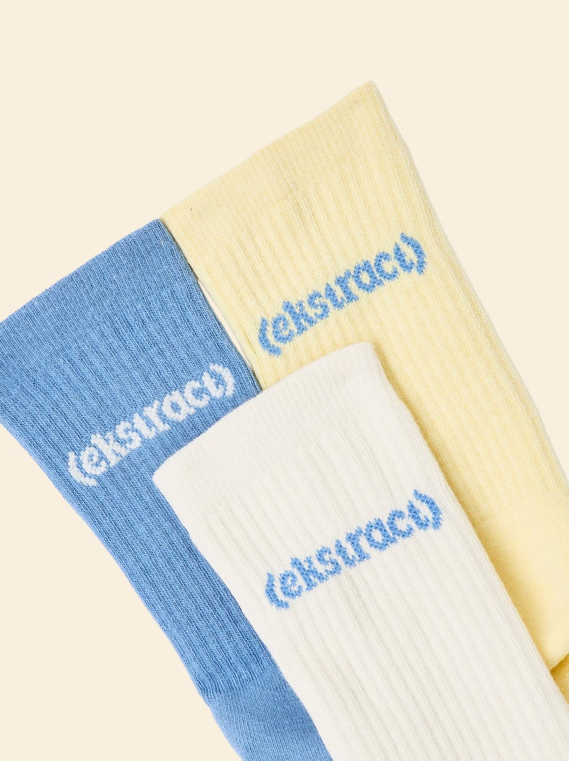 Pack de 3 pares de calcetines (ekstract) antideslizantes de algodón Amarillo - Kiabi