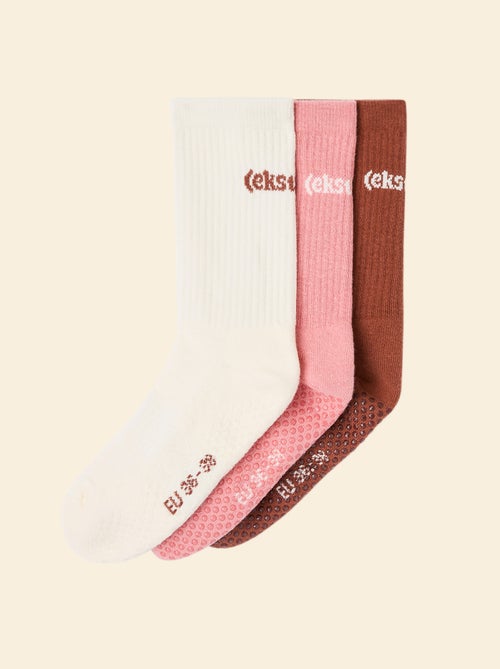 Pack de 3 pares de calcetines (ekstract) antideslizantes de algodón - Kiabi