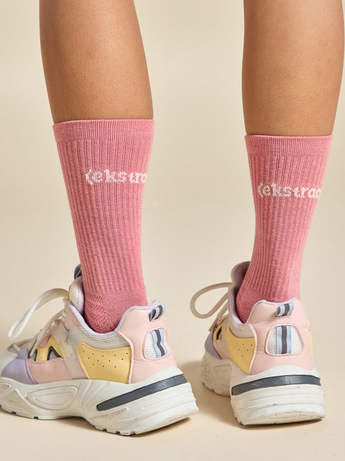 Pack de 3 pares de calcetines (ekstract) antideslizantes de algodón - Kiabi