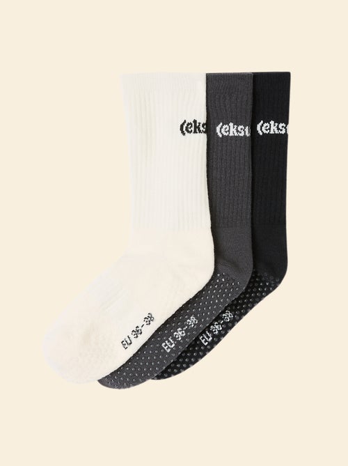 Pack de 3 pares de calcetines (ekstract) antideslizantes de algodón - Kiabi