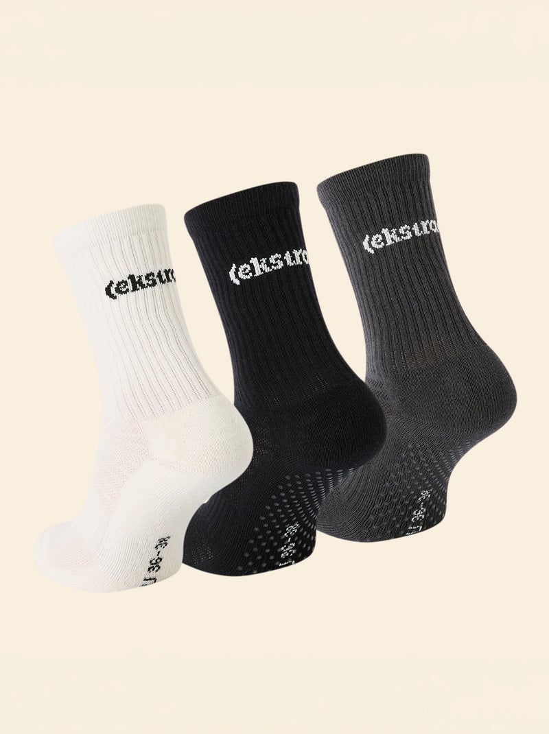 Pack de 3 pares de calcetines (ekstract) antideslizantes de algodón Negro - Kiabi
