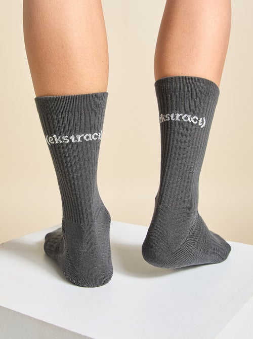 Pack de 3 pares de calcetines (ekstract) antideslizantes de algodón - Kiabi