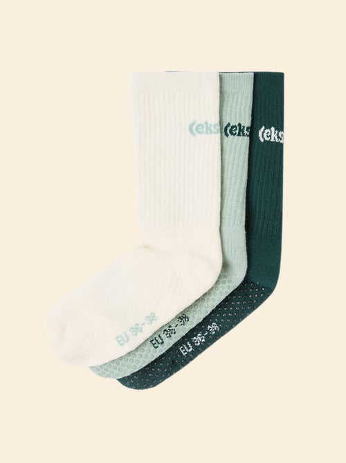 Pack de 3 pares de calcetines (ekstract) antideslizantes de algodón - Kiabi