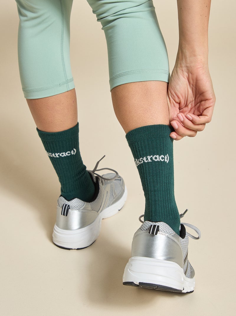 Pack de 3 pares de calcetines (ekstract) antideslizantes de algodón Verde - Kiabi