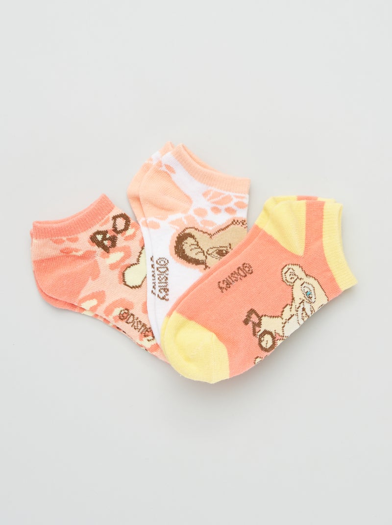 Pack de 3 pares de calcetines 'El Rey León' naranja - Kiabi