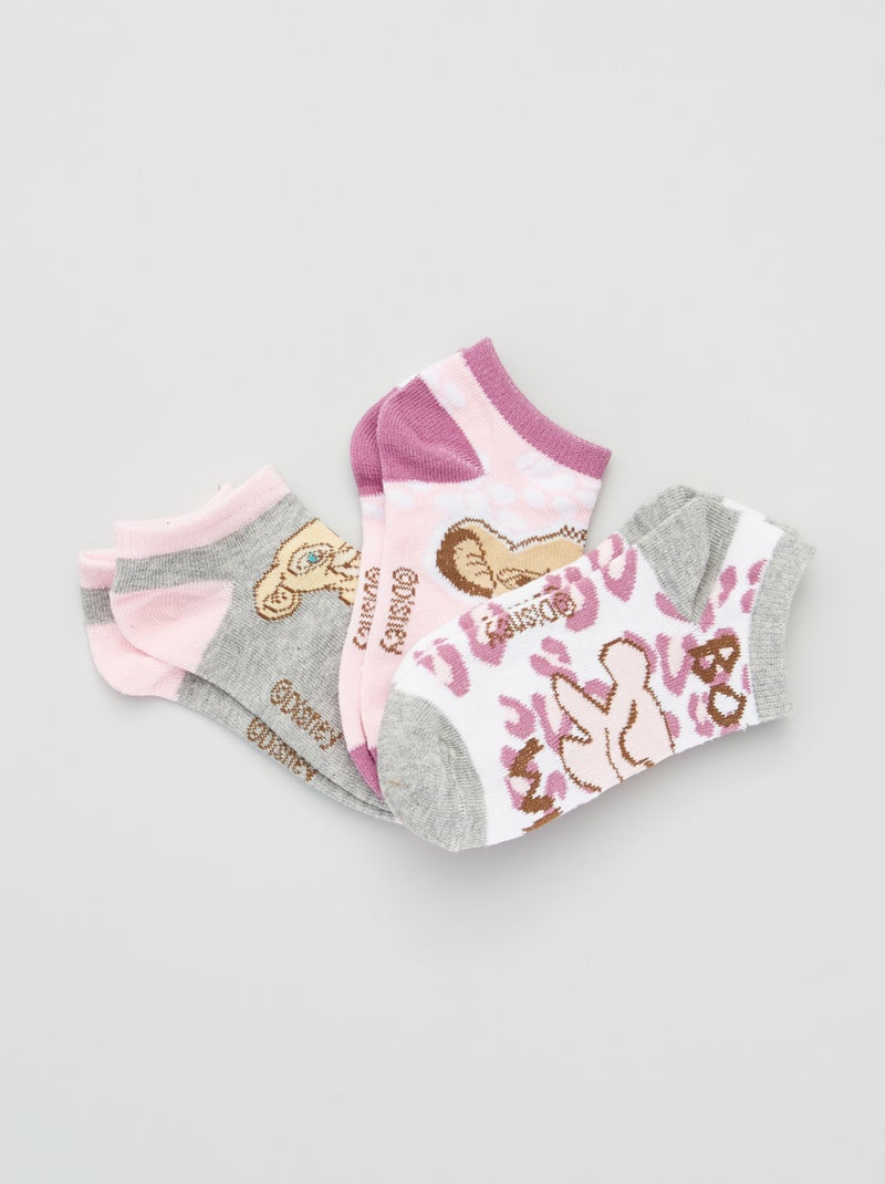 Pack de 3 pares de calcetines 'El Rey León' rosa - Kiabi
