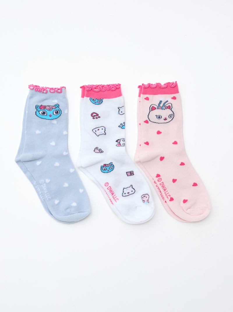Pack de 3 pares de calcetines 'Gabby y la casa mágica' Azul - Kiabi