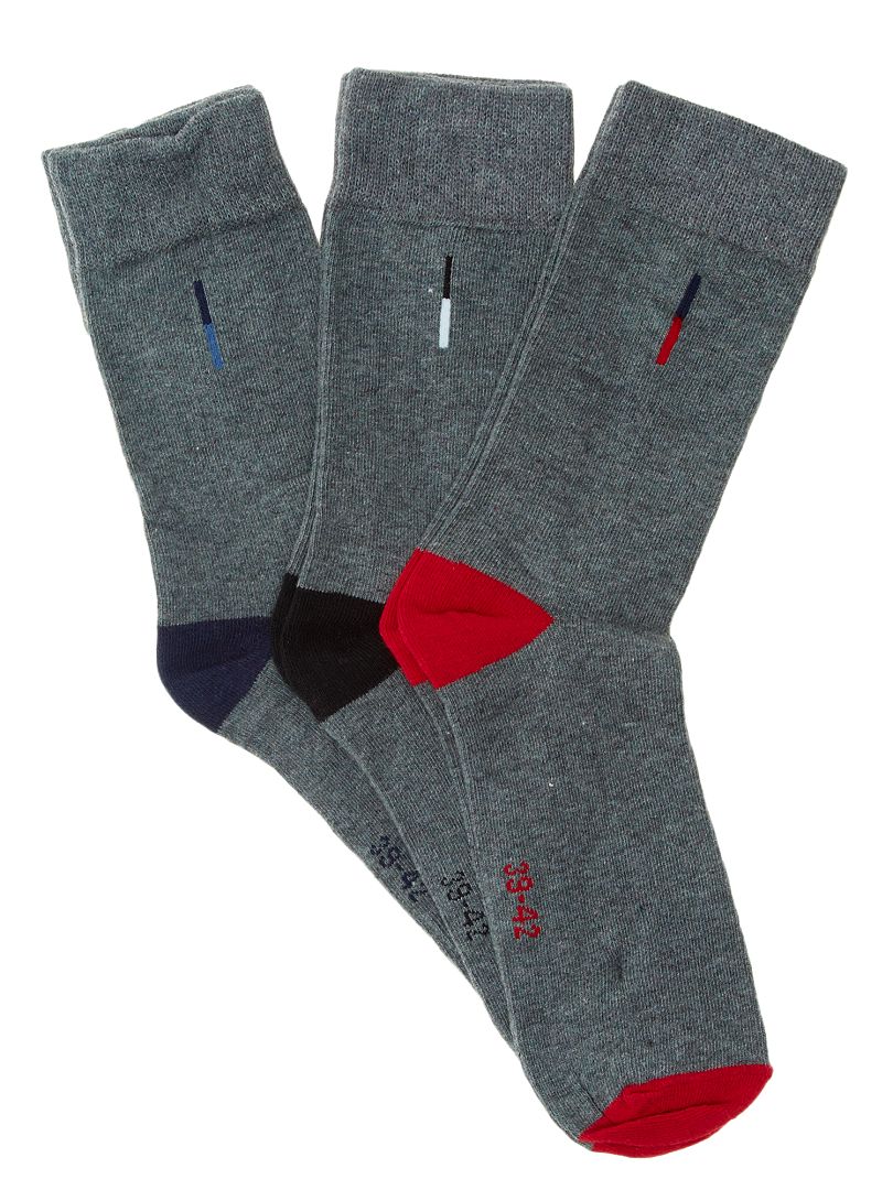 Pack de 3 pares de calcetines gris - Kiabi
