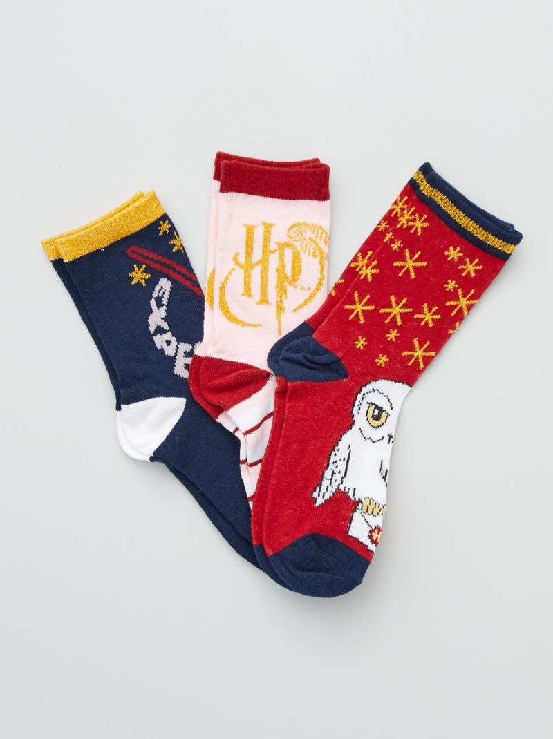 Pack de 3 pares de calcetines 'Harry Potter' AZUL - Kiabi