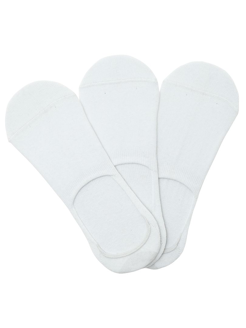 Pack de 3 pares de calcetines invisibles blanco - Kiabi