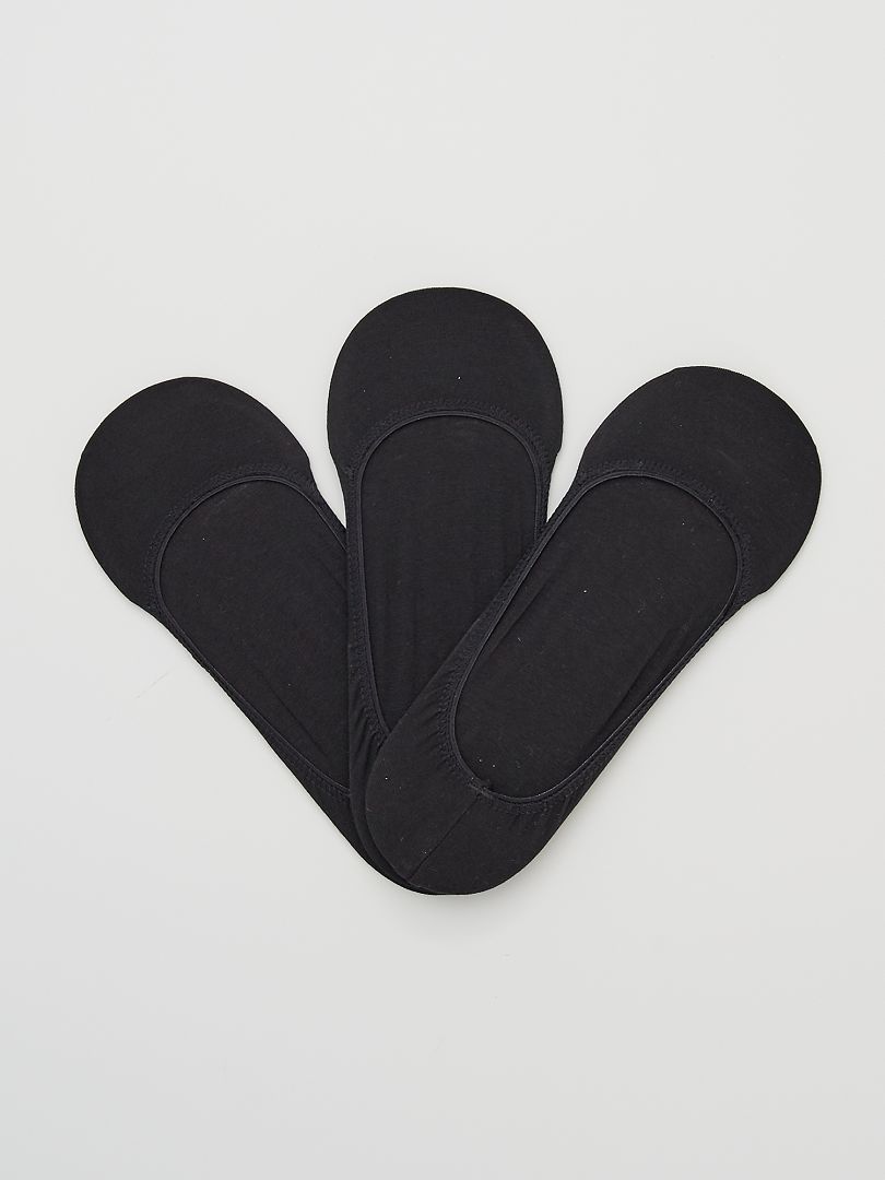 Pack de 3 pares de calcetines invisibles Negro - Kiabi