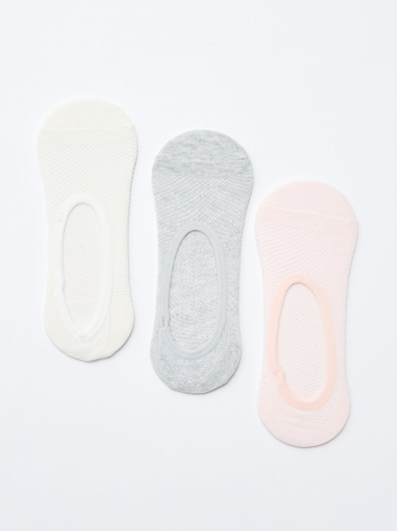 Pack de 3 pares de calcetines invisibles Purpura - Kiabi