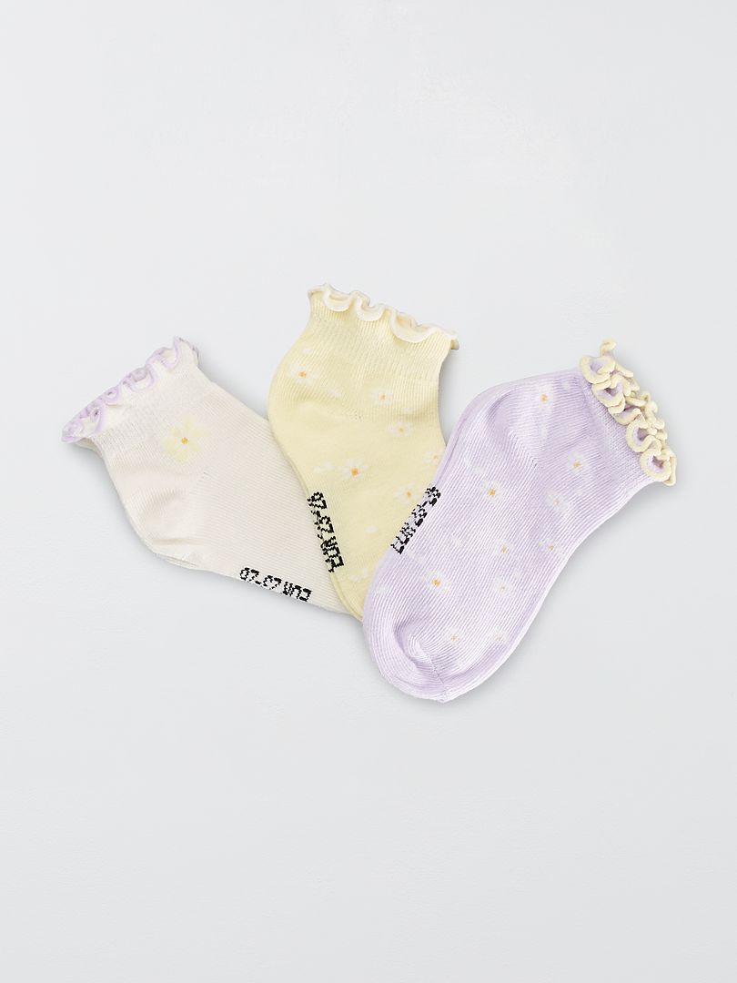 Pack de 3 pares de calcetines invisibles PURPURA - Kiabi