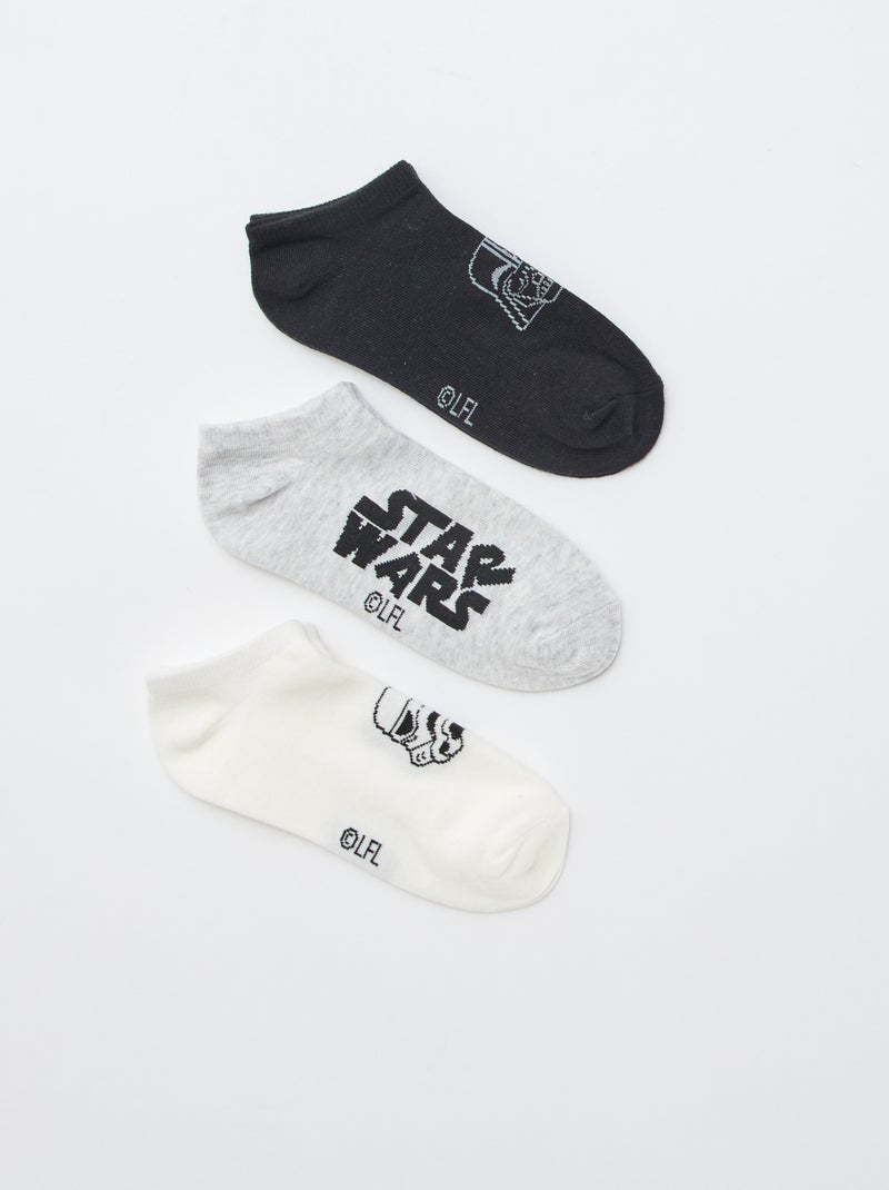 Pack de 3 pares de calcetines invisibles 'Star Wars' Negro - Kiabi