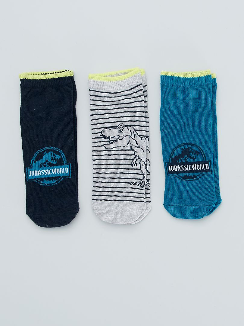 Pack de 3 pares de calcetines 'Jurassic world' BLANCO - Kiabi