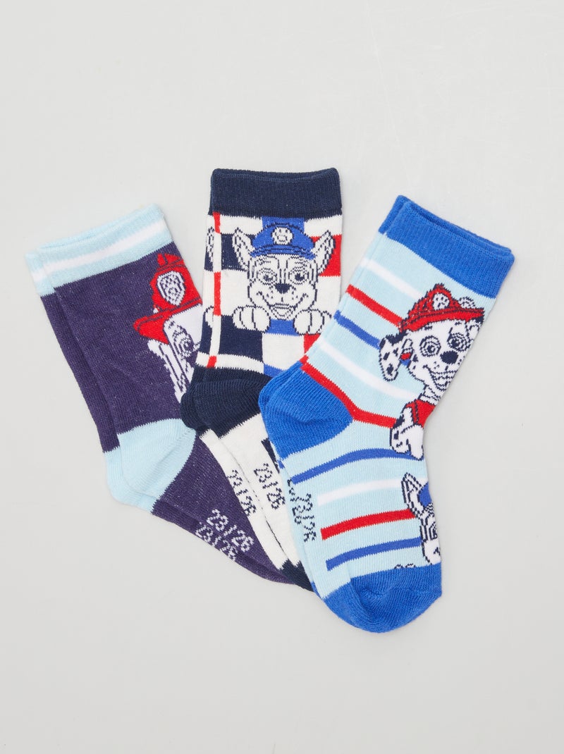 Pack de 3 pares de calcetines 'La Patrulla Canina' AZUL - Kiabi